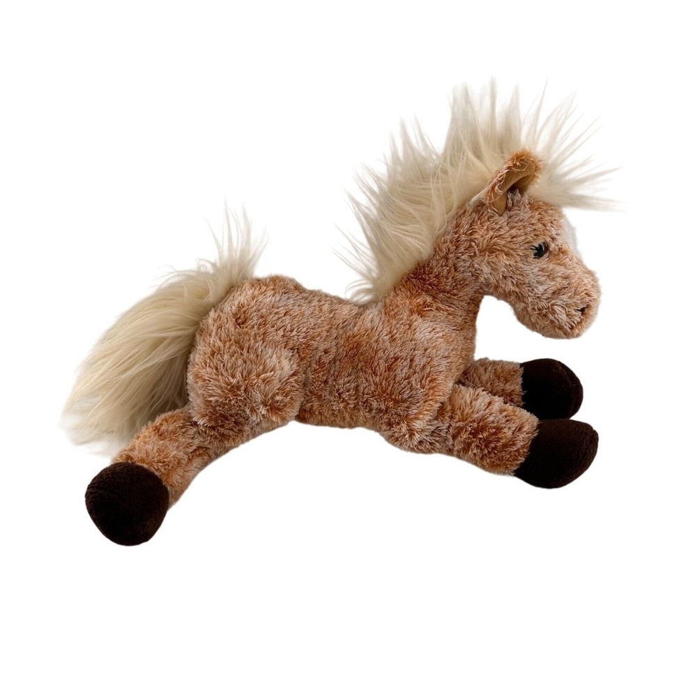 Aurora World Plush Horse 12" Brown Cream Stuffed Animal Toy Pony Western Decor